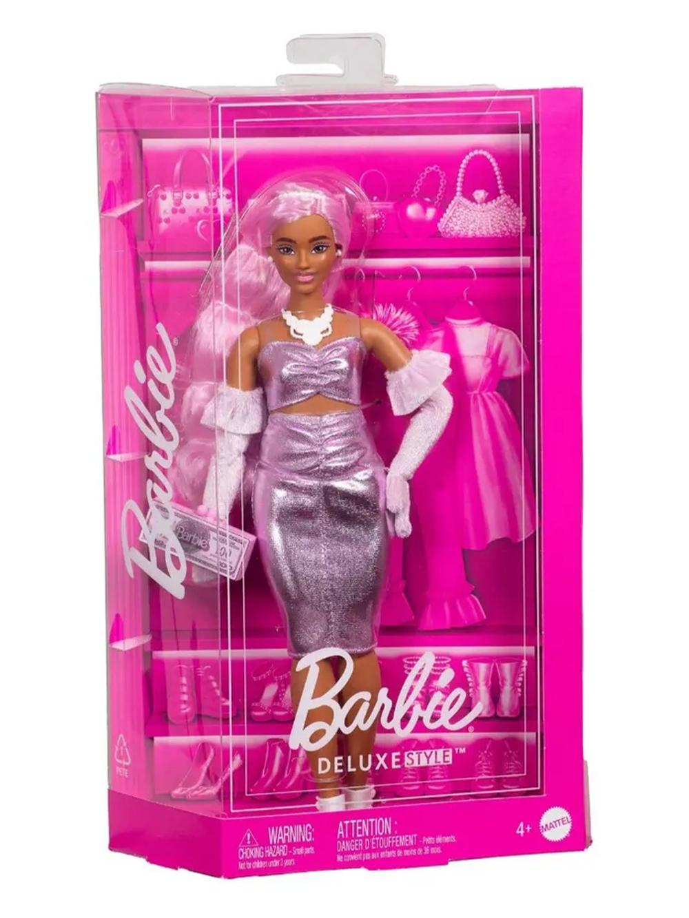 Кукла Barbie Deluxe Style HYV25 в блестящем розовом платье