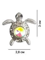 Брошь черепаха серебро