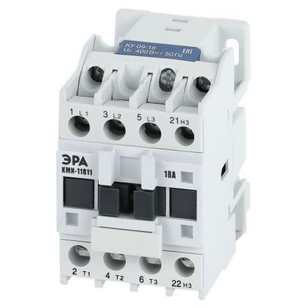Контактор PRO KKM11-018-400-01-E КМИ-11811 18А 400В/АС3 1НЗ Эра Б0050434