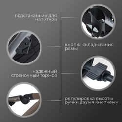 Модульная коляска BubaGO Rosano 3в1