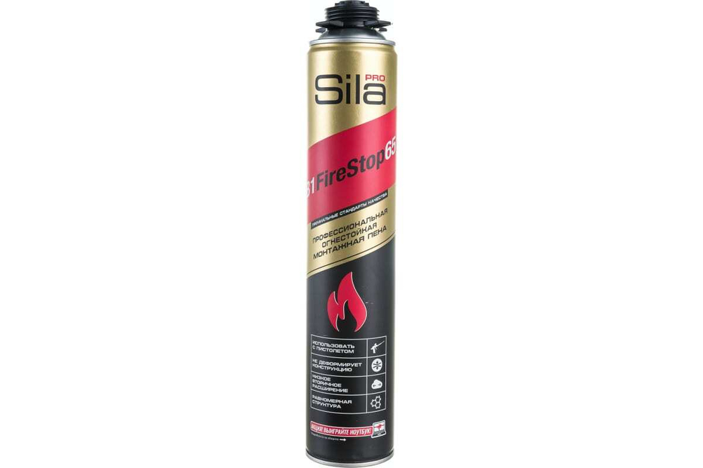 Пена монтажная профессиональная огнестойкая Sila Pro B1 Firestop 65 (850мл/910гр)