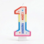 Свеча для торта Цифра День рождения «1» 6 см