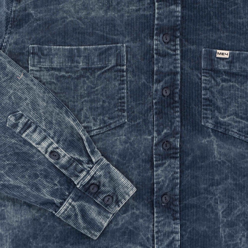 Рубашка Меч SS24 Velvet Dyed Aegean синяя
