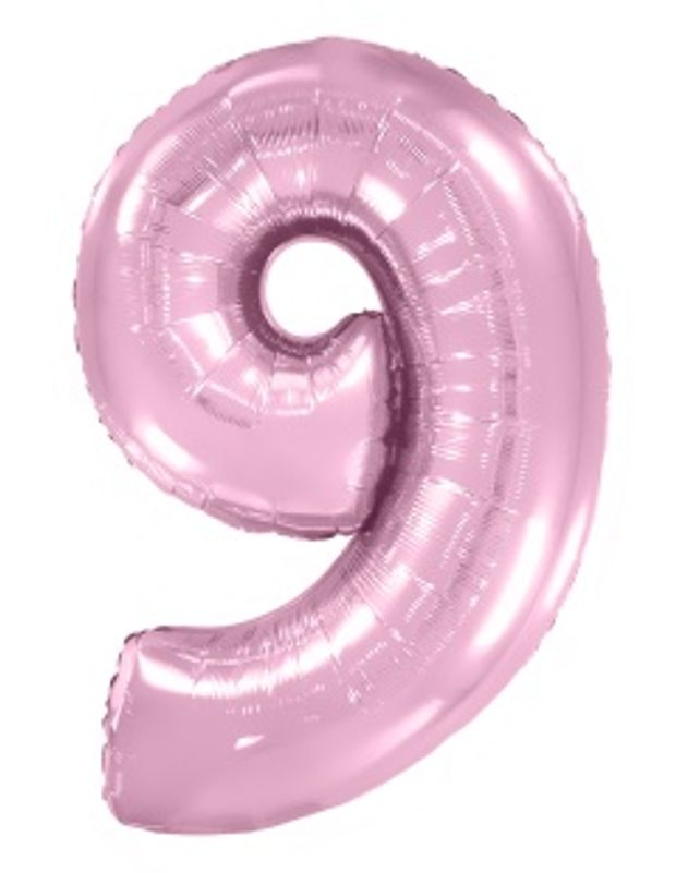 FM Шар 40'' / 102 см "Цифра 9" Розовый Макарунс (БГ-60)