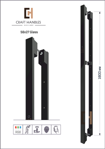 Арт. 56х27 Glass Premium + Dircode ,L-1800 мм