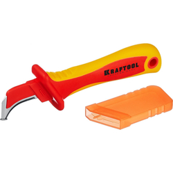 KRAFTOOL KN-7, 1000 В, изогнутый, диэлектрический нож электрика (45400)