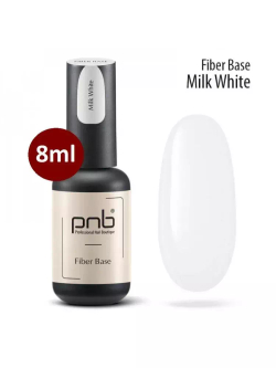 Файбер PNB база с нейлоновыми волокнами UV/LED бело-молочный 8мл White Milk
