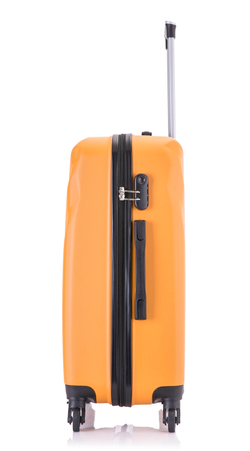 Чемодан на колесах L’case Phuket размера М+ (68х48х27 см), объем 74 литра, вес 3 кг, Оранжевый