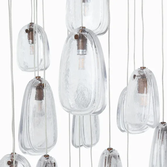 Подвесной светильник Jewel Ø60 см, прозрачный, медный