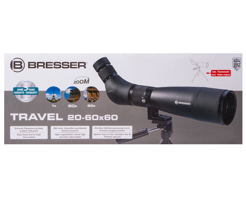 Зрительная труба Bresser Travel 20–60x60