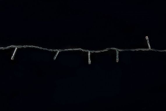 Светодиодная нить 6 м., 220V, 60 холодных белых LED ламп, контроллер, черный провод, Winner Light (w.01.5B.60-)