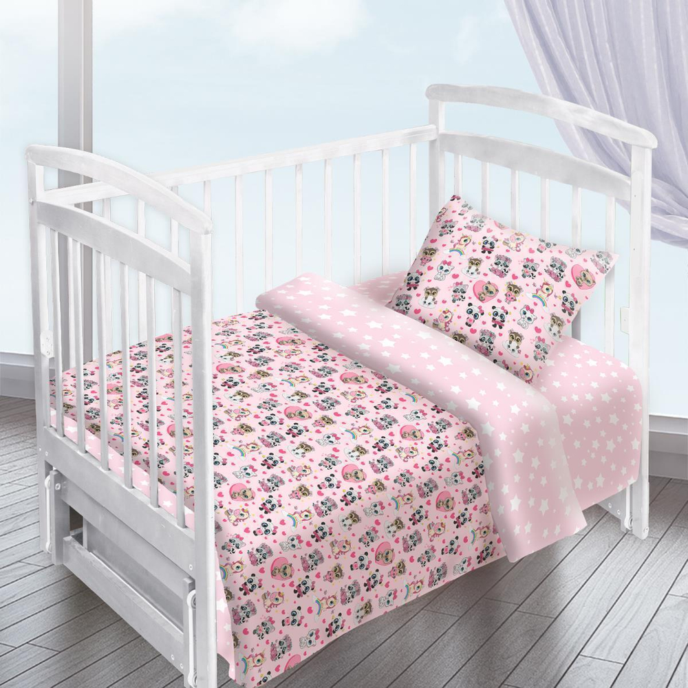 Ткань постельно-плательная Prival Перкаль-13175, 140г/м2, цвет розовый, 1.5х2м