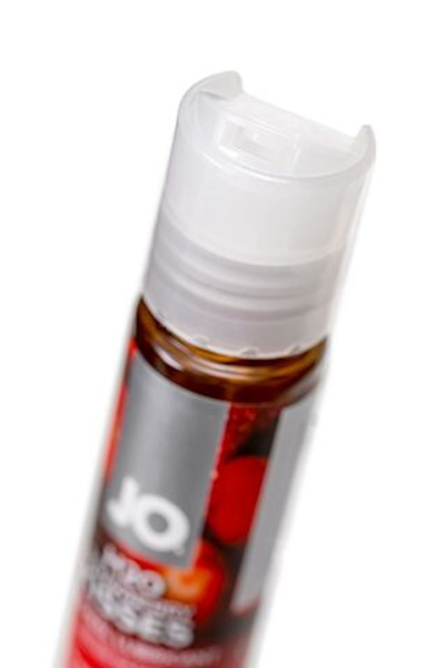 Лубрикант на водной основе с ароматом клубники JO Flavored Strawberry Kisses - 30 мл.