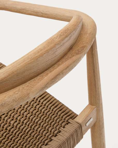 Стул Glynis массив эвкалипта с бежевым сиденьем