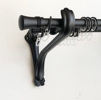Карнизы кованые для штор d20 двухрядные, цвет черный