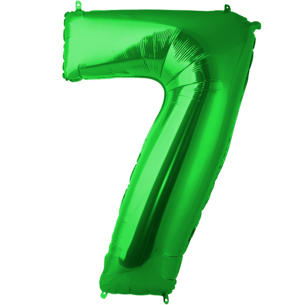 Шар фольгированный Цифра 7 101 см (Зеленый)