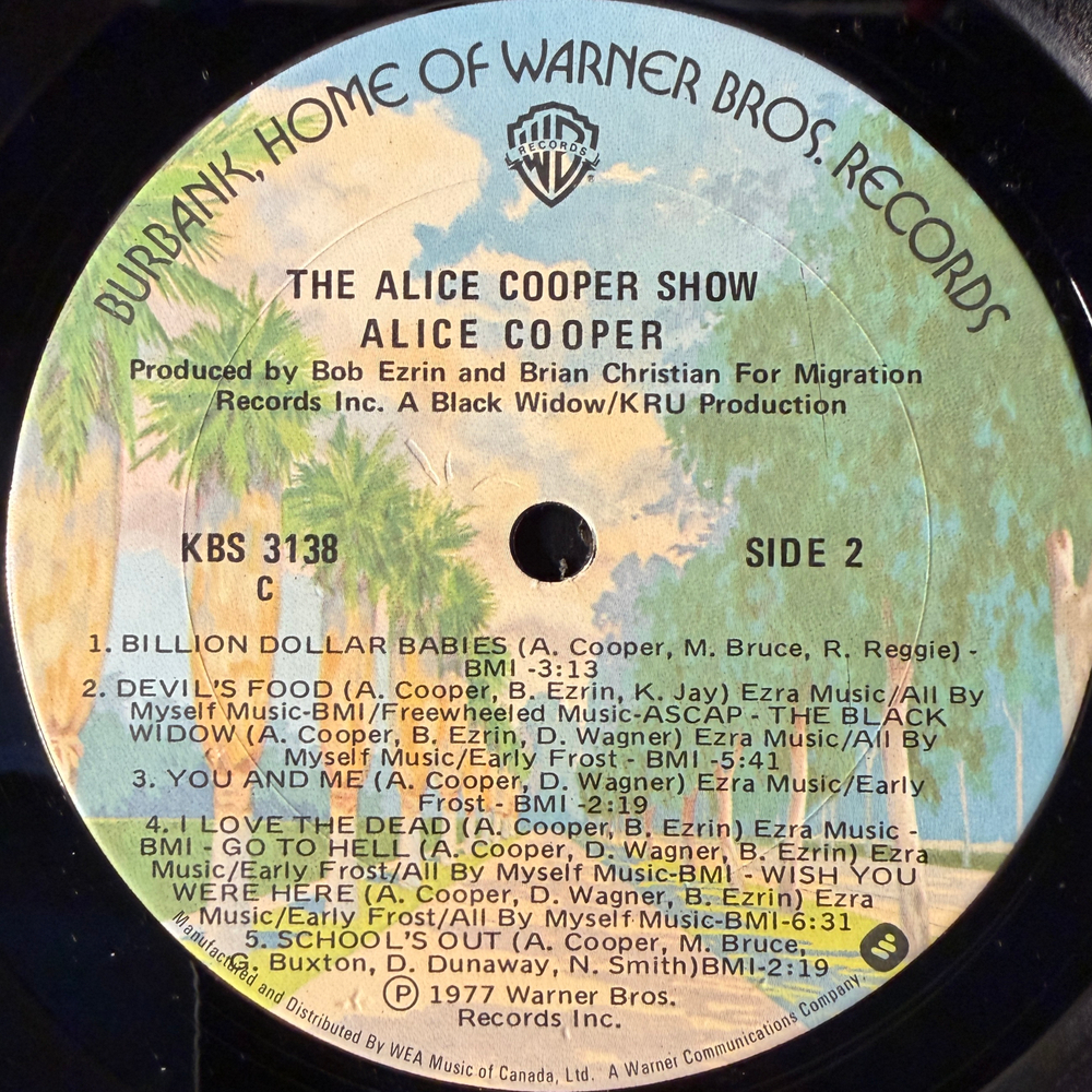 Alice Cooper ‎– The Alice Cooper Show (Канада 1977г.) Т