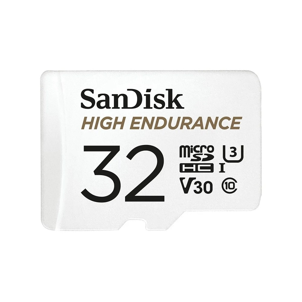 Micro SecureDigital 32GB Sandisk  Class 10 UHS-I U3 V30 High Endurance Video Monitoring Card [SDSQQNR-032G-GN6IA]