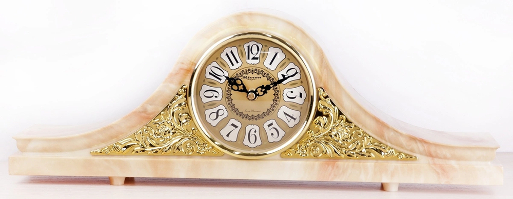 Настольные часы MIRRON, P414C-4, мрамор-золото