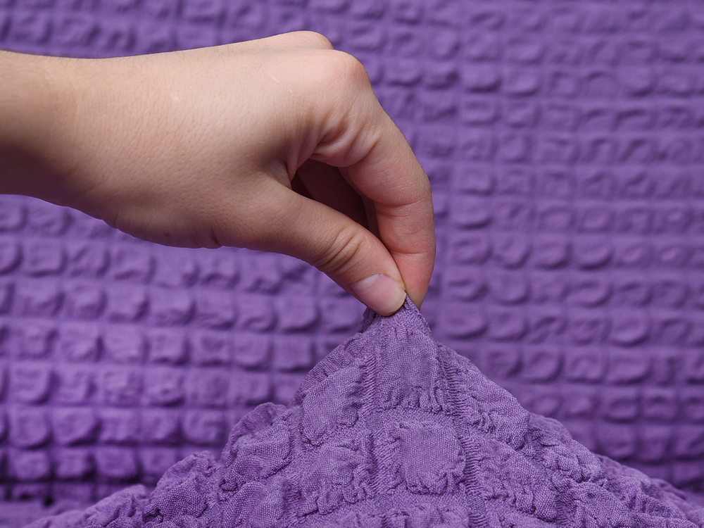 Чехол на трехместный диван без подлокотников Модерн, цвет Лиловый