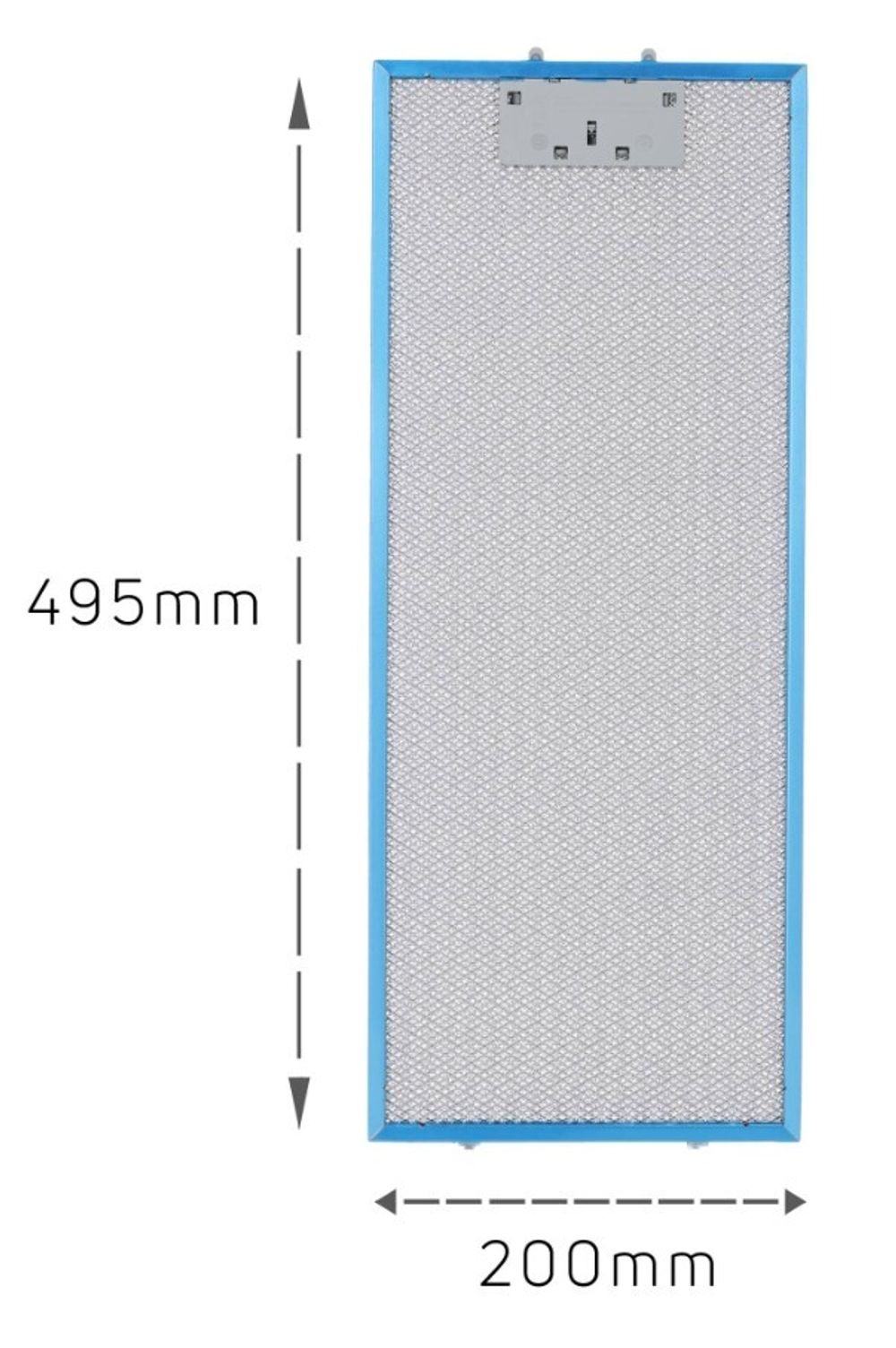 Жировой алюминиевый фильтр для вытяжки Hansa (Ханса) 200*496*9мм - 1021779