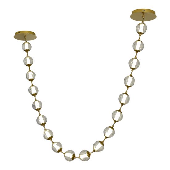 SL6520.303.18 Светильник подвесной ST-Luce латунь/прозрачный с пузырьками воздуха LED 1*90W 4000K HELMI