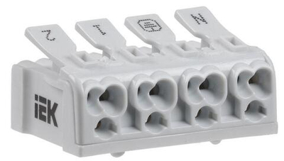 Клемма пружинная соединительная КСПн4-2L+N+PE IEK UKZ-B06-4P-F1-E0-10