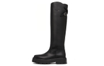 CELINE Cow Leather Knee high Boots Women"s Black