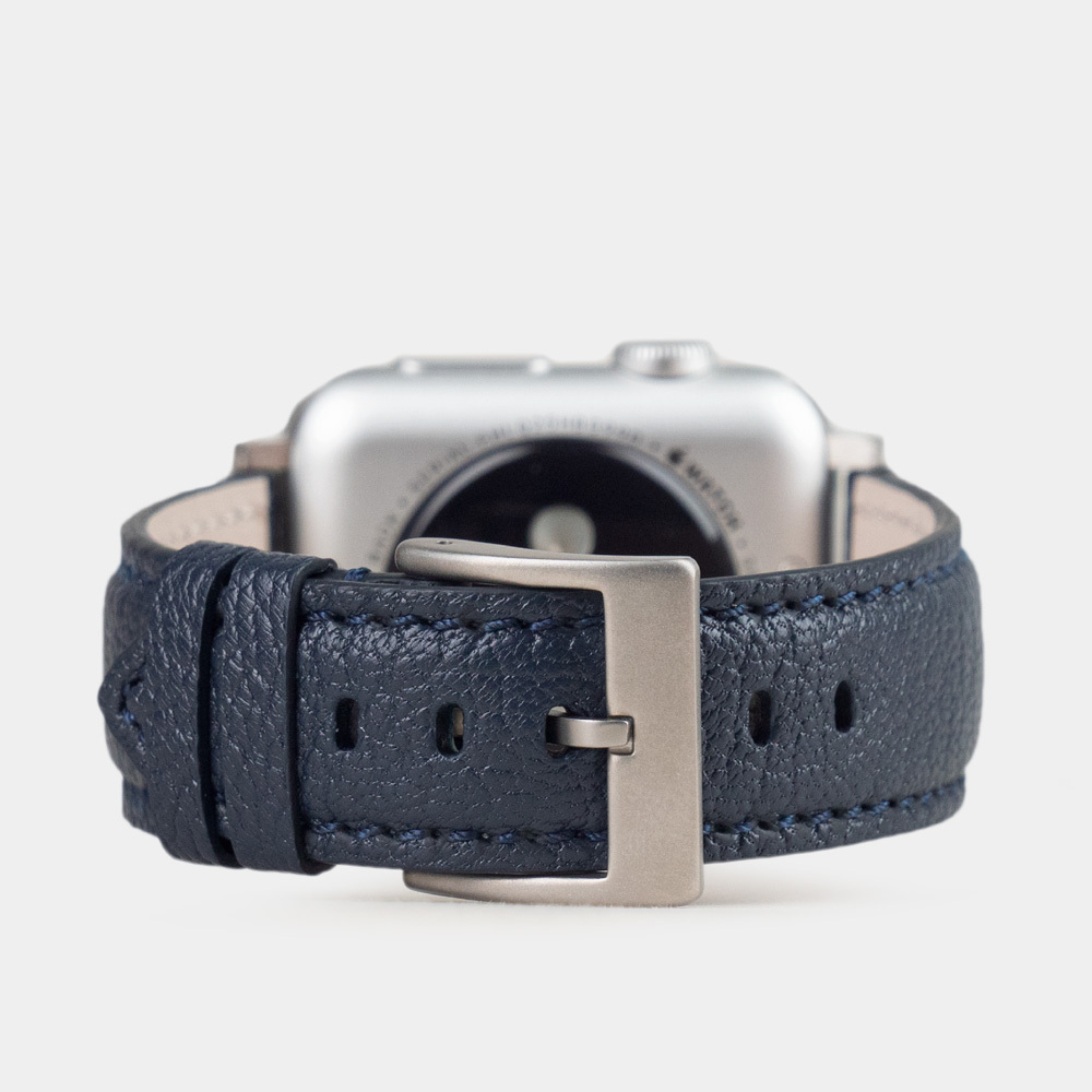 Ремешок для Apple Watch 40/41/42 mm из кожи козы, синего цвета