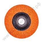 Круг лепестковый с керамическим абразивом для шлифования по нержавеющей стали FTL Everest 27 125 х 22,2 мм P60