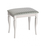 Банкетка "Классик" 350х490 дуб белый/серая патина/жаккард бирюзовый КБС49БИР