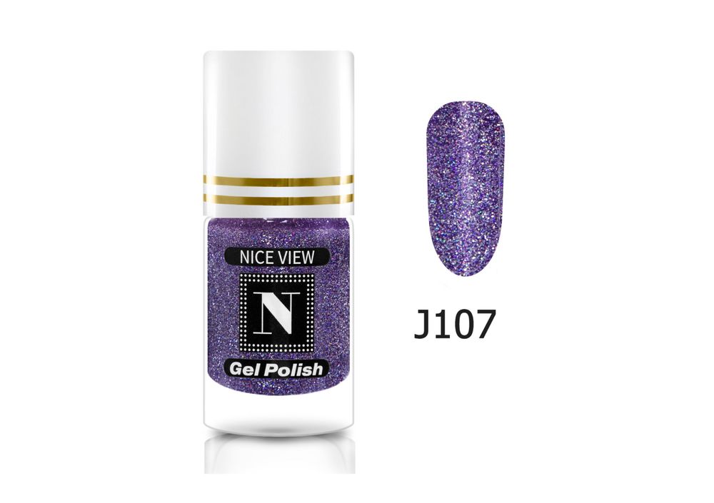 Nice View Гель-лак для ногтей Luma Glitte, J-107, Ametrine, 7 мл