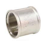 Муфта латунь никель Ду 20 (3/4") ВР/ВР VALFEX VF.170.N.034