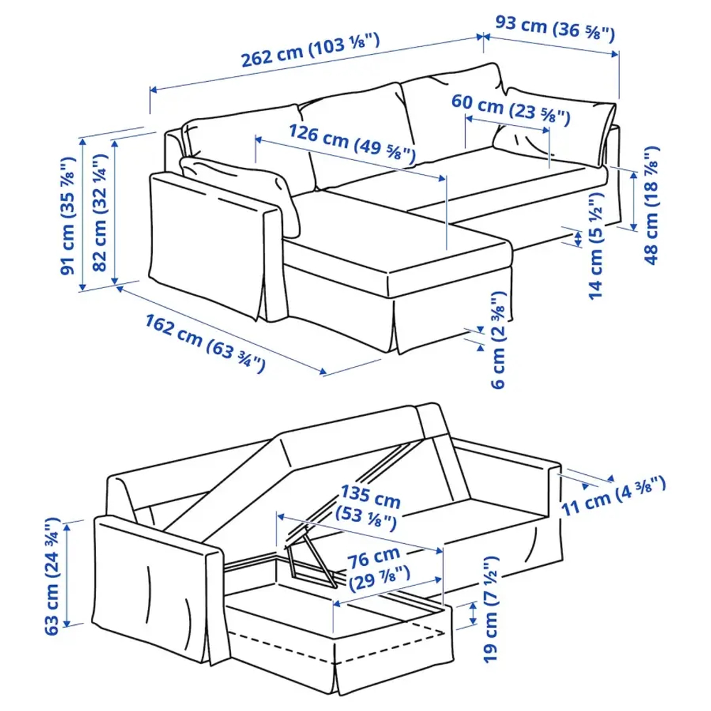 Диван 3-местный с оттоманкой - IKEA HYLTARP/ХИЛТАРП ИКЕА, серый