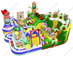 Надувной батут "Детский мегапарк" 18*18*8 м