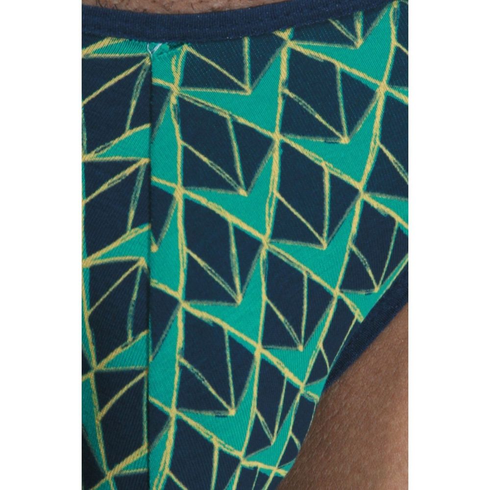 Мужские трусы слипы изумрудные с принтом DARKZONE DZN6520