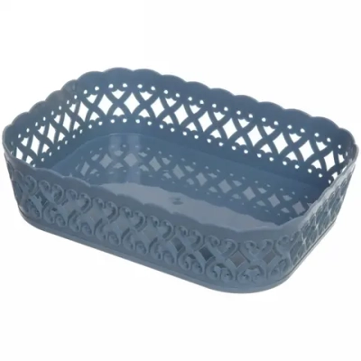 Сухарница пластиковая «Астория» 20*15*5см, синяя пыль