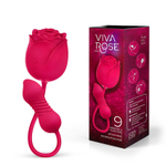 Малиновый вибростимулятор с возратно-поступательными движениями (Цвет: малиновый)