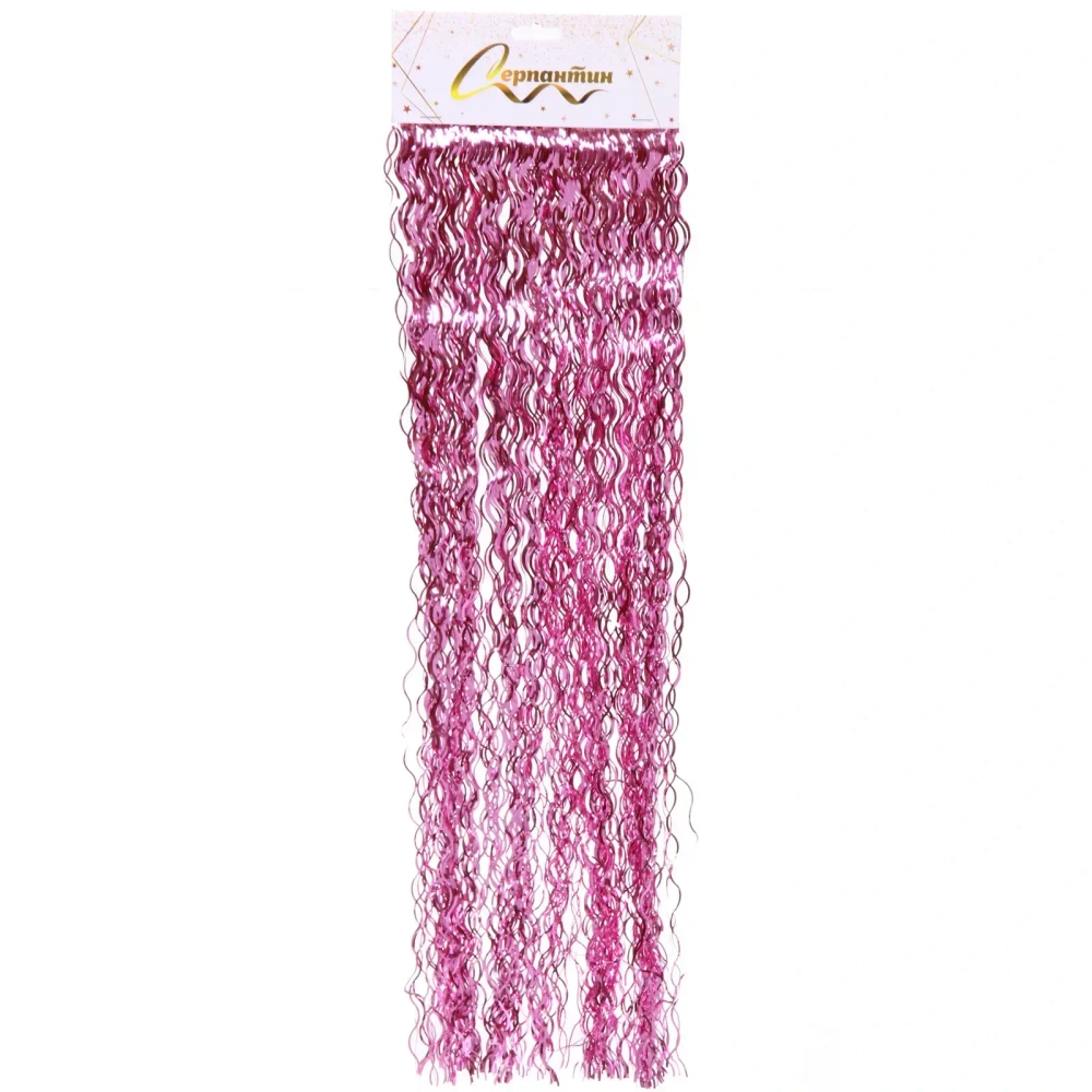 Дождик 50 см «Волны», Розовый