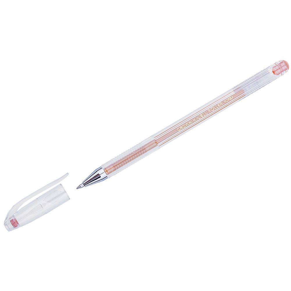 Ручка гелевая Crown "Hi-Jell Metallic" оранжевая металлик, 0,7мм