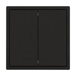 Механизм звонкового выключателя двухклавишный SWT-NOBE-MKR2-SFPL-BK (230V, 10A) (Arlight, Черный оникс) 061738