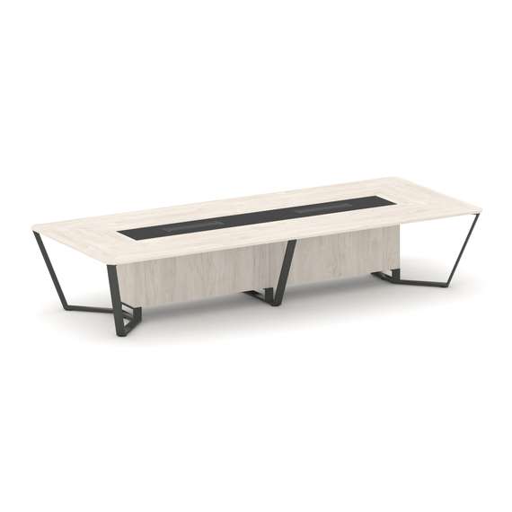 Steel Meet Стол переговорный прямоугольный KM-PR.B.SP-14 Денвер Светлый/Графит Глянец/Металл Антраци