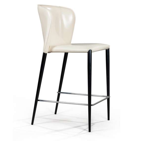 Полубарный стул Albert бежевая кожа