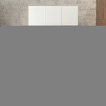 Шкаф Агератум МДФ двухсекционный с антресолью и стеллажом Лайн керамика (0,27) А10032 матовая - Дуб Сонома 3025  170*60*260