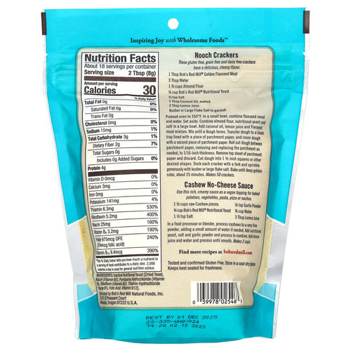 Bob's Red Mill, пищевые дрожжи в больших хлопьях, без глютена, 142 г (5 унций)