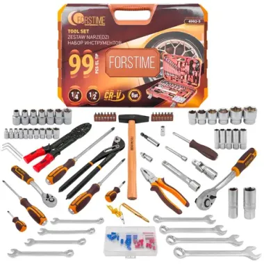 Набор инструментов 99пр. 1/4'', 1/2'' FORSTIME FT-4992-5