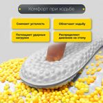 Стельки для обуви АНАТОМИЧЕСКИЕ ДЫШАЩИЕ, материал PU PRO, размер RU 39-44 / EU 40-45, с линиями выреза, SHEGRA (ШЕГРА), 700737