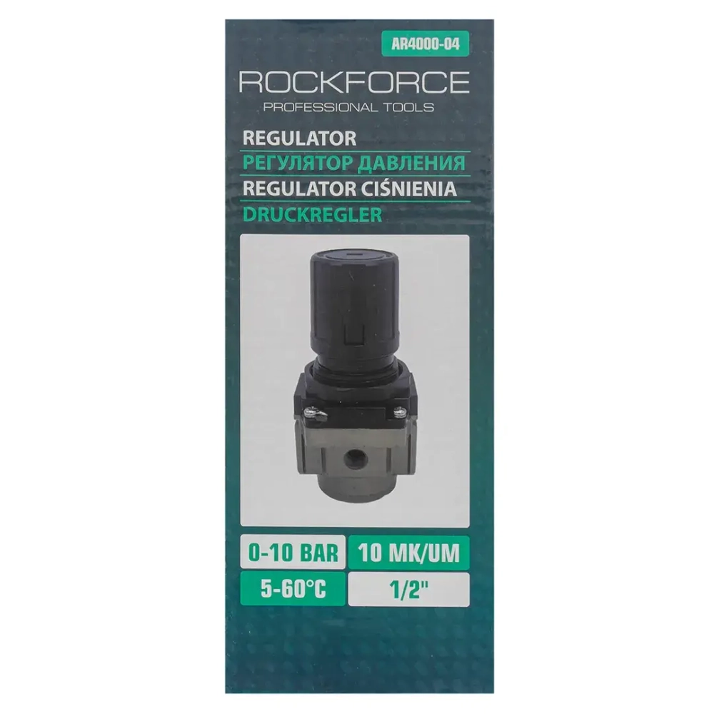 Регулятор давления воздуха 1/2''(0-10bar,раб. температура 5°-60°) RockForce##Rock FORCE RF-AR4000-04