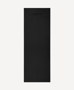 Коврик для йоги и фитнеса FM-101, PVC, 183x61x0,3 см, черный