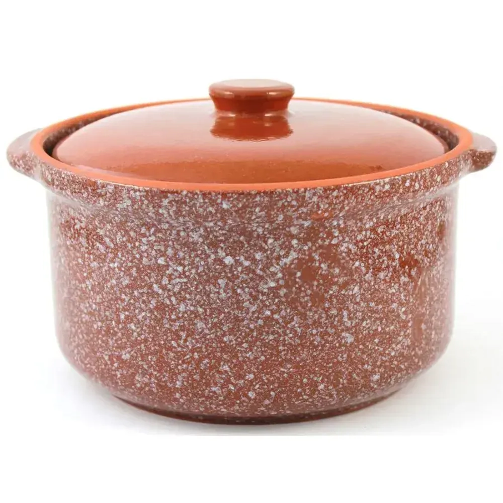 Горшок- сотейник 1,0л (мрамор коричневый)1ГС3мк-2